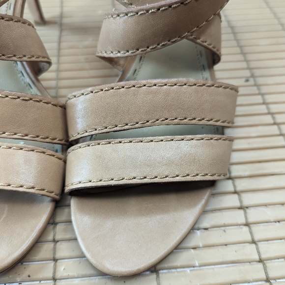 Coach "Rapture" Open Toe criss cross brown leather strap Slingback Sandal Shoe S - Picture 6 of 10